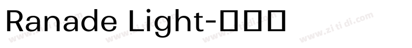 Ranade Light字体转换